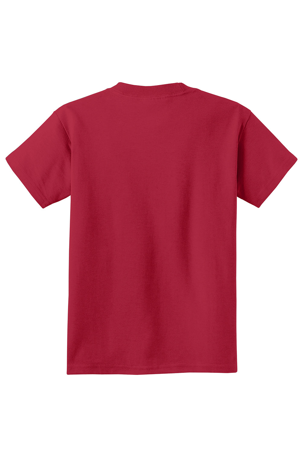 Port & Company PC61Y Youth Essential Short Sleeve Crewneck T-Shirt Red Flat Back