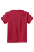 Port & Company PC61Y Youth Essential Short Sleeve Crewneck T-Shirt Red Flat Back