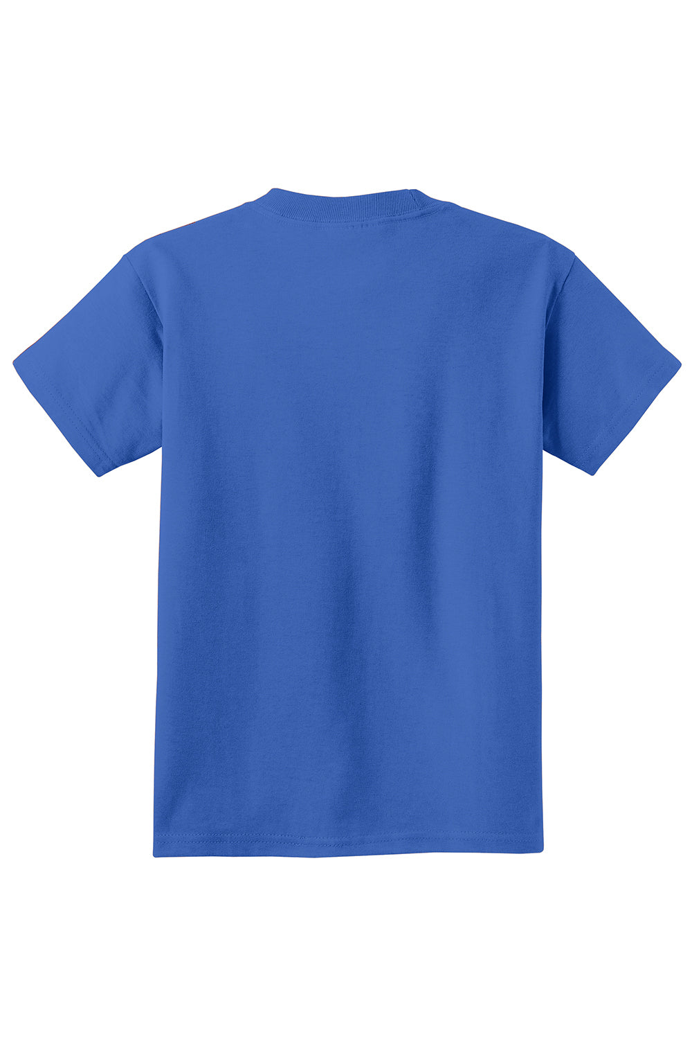 Port & Company PC61Y Youth Essential Short Sleeve Crewneck T-Shirt Royal Blue Flat Back