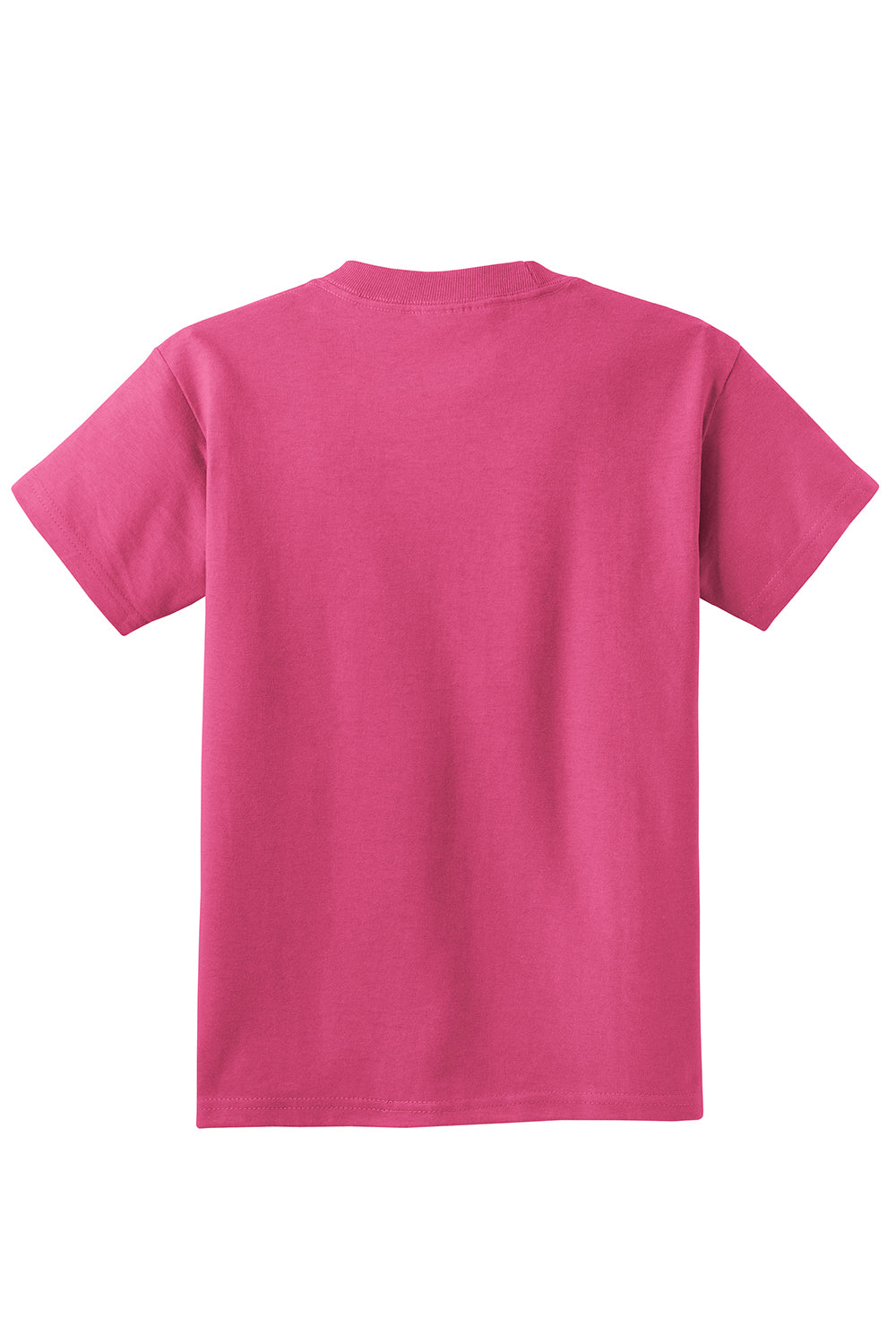 Port & Company PC61Y Youth Essential Short Sleeve Crewneck T-Shirt Sangria Pink Flat Back