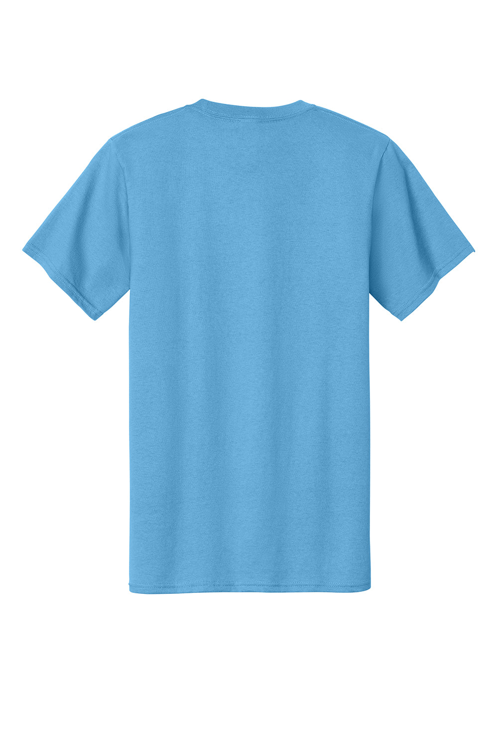 Port & Company PC61/PC61T Mens Essential Short Sleeve Crewneck T-Shirt Aquatic Blue Flat Back