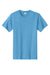 Port & Company PC61/PC61T Mens Essential Short Sleeve Crewneck T-Shirt Aquatic Blue Flat Front