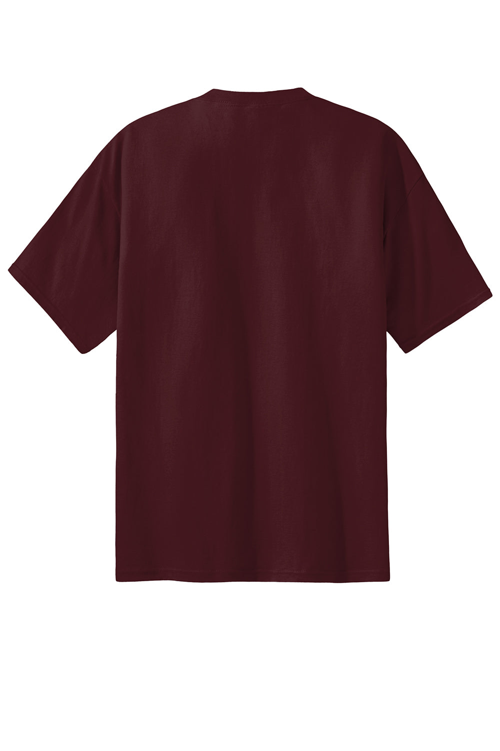 Port & Company PC61/PC61T Mens Essential Short Sleeve Crewneck T-Shirt Athletic Maroon Flat Back