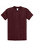 Port & Company PC61/PC61T Mens Essential Short Sleeve Crewneck T-Shirt Athletic Maroon Flat Front