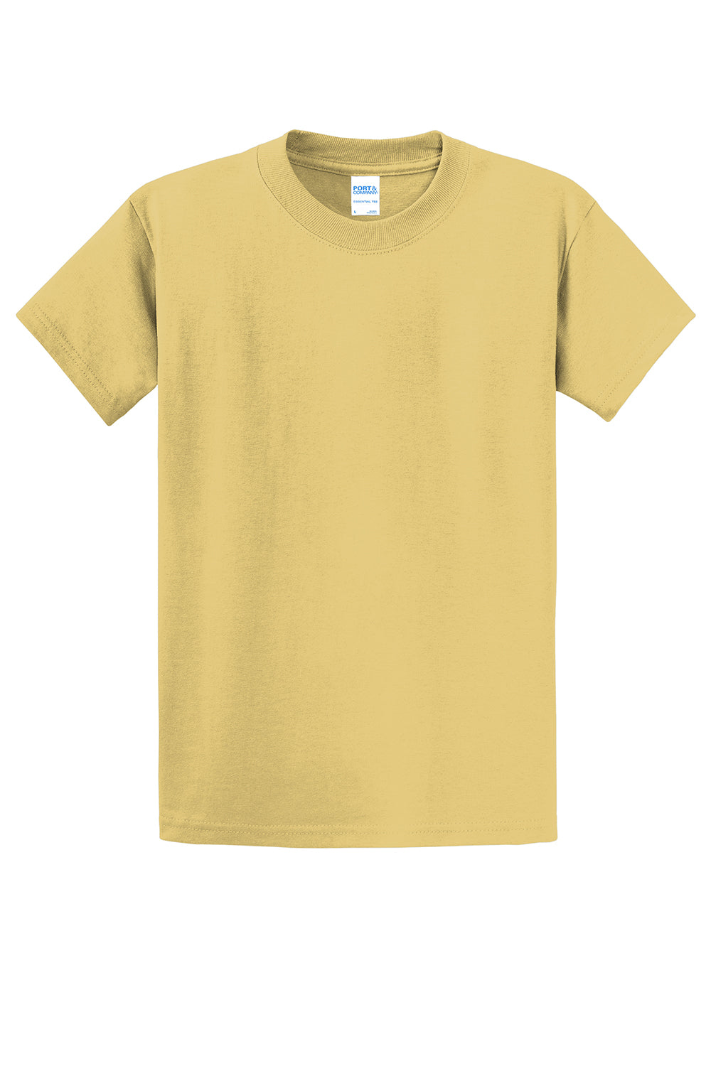 Port & Company PC61/PC61T Mens Essential Short Sleeve Crewneck T-Shirt Daffodil Yellow Flat Front