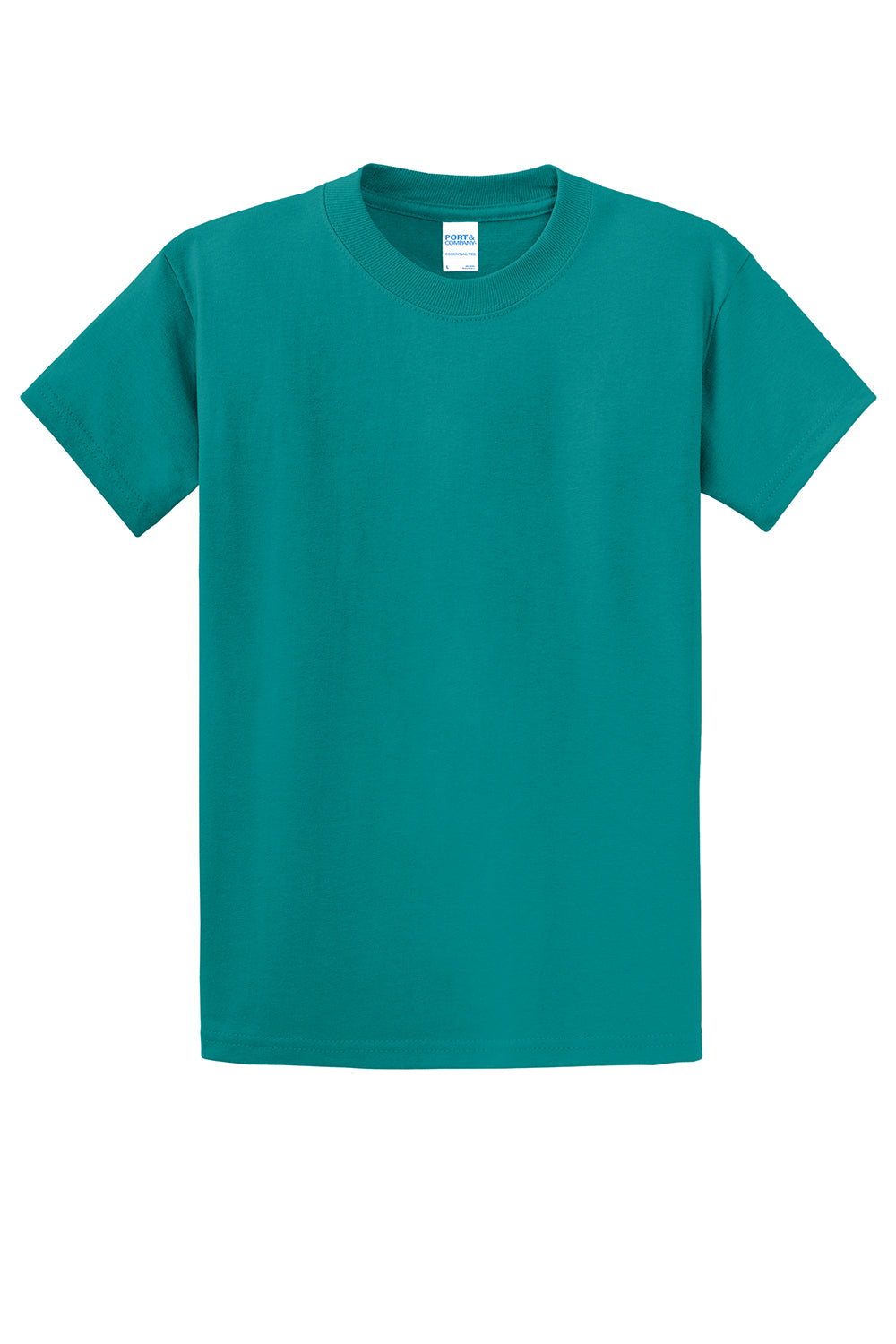 Port & Company PC61/PC61T Mens Essential Short Sleeve Crewneck T-Shirt Jade Green Flat Front