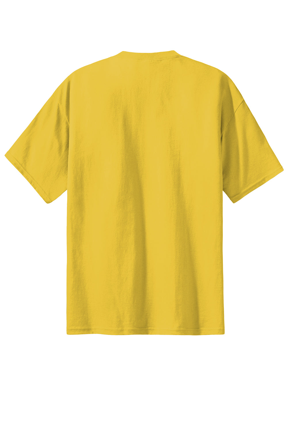 Port & Company PC61/PC61T Mens Essential Short Sleeve Crewneck T-Shirt Lemon Yellow Flat Back