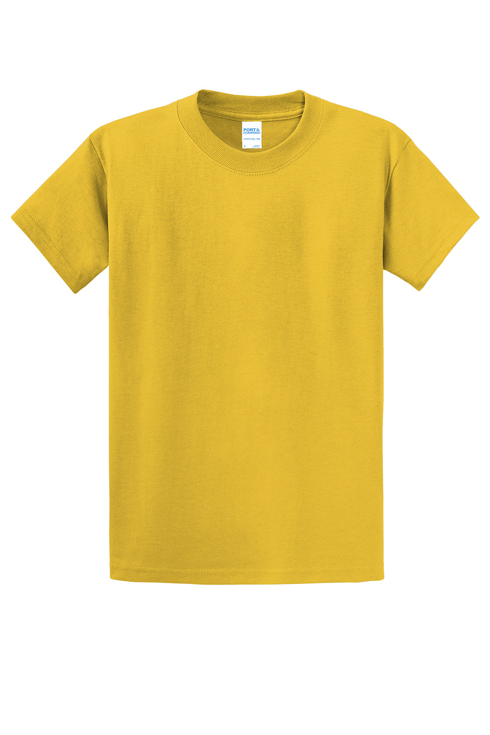 Port & Company PC61/PC61T Mens Essential Short Sleeve Crewneck T-Shirt Lemon Yellow Flat Front