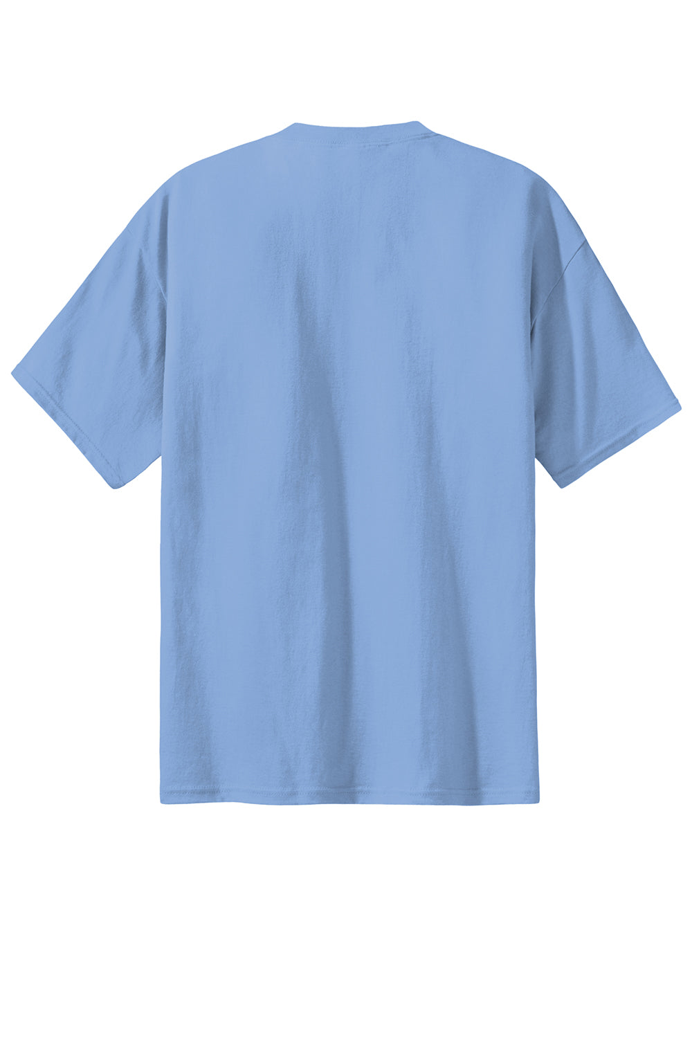 Port & Company PC61/PC61T Mens Essential Short Sleeve Crewneck T-Shirt Light Blue Flat Back