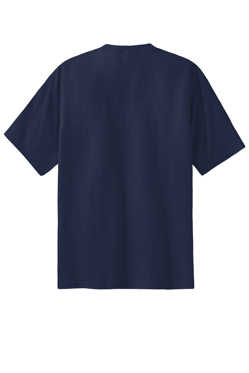 Port & Company PC61/PC61T Mens Essential Short Sleeve Crewneck T-Shirt Navy Blue Flat Back