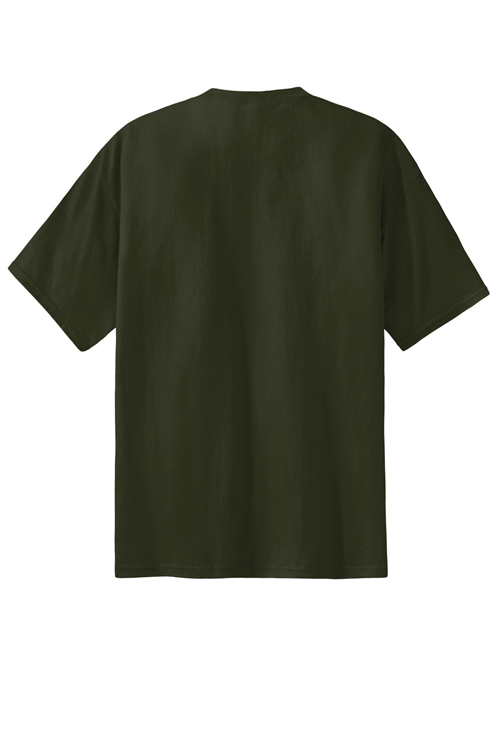 Port & Company PC61/PC61T Mens Essential Short Sleeve Crewneck T-Shirt Olive Green Flat Back