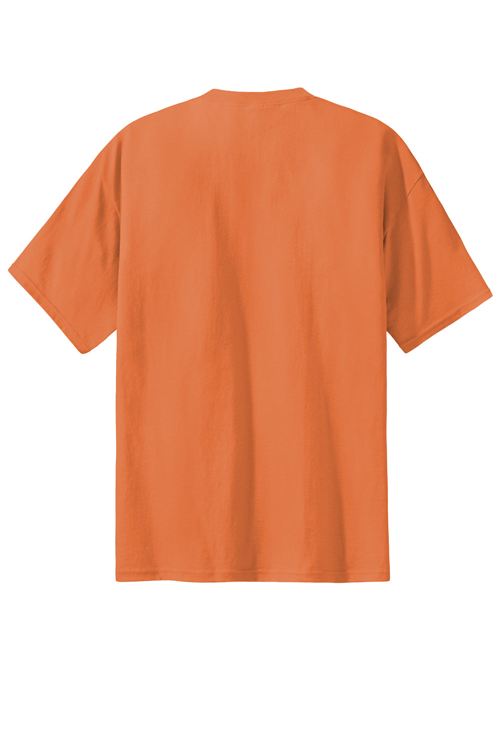 Port & Company PC61/PC61T Mens Essential Short Sleeve Crewneck T-Shirt Orange Sherbet Flat Back