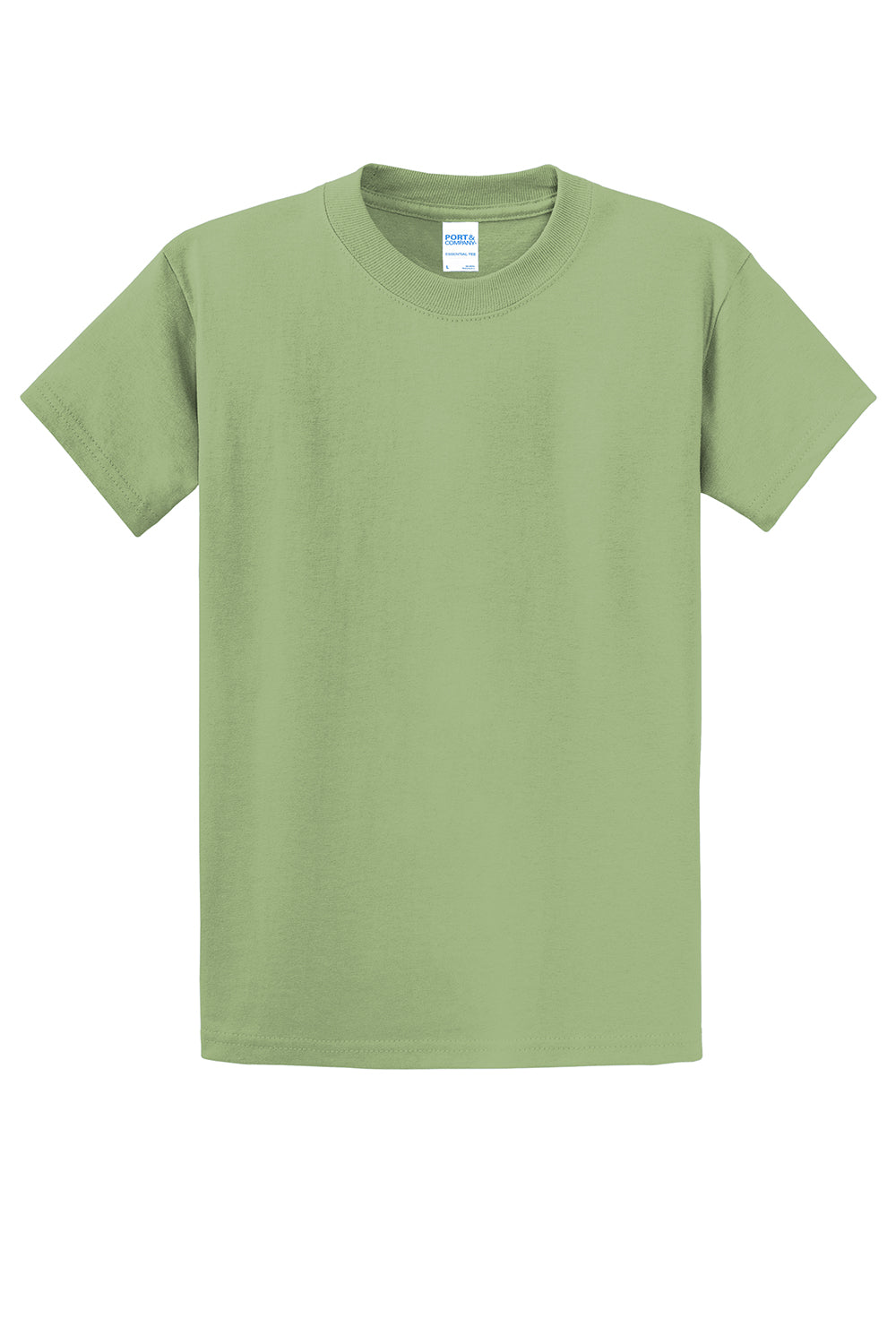 Port & Company PC61/PC61T Mens Essential Short Sleeve Crewneck T-Shirt Pistachio Green Flat Front