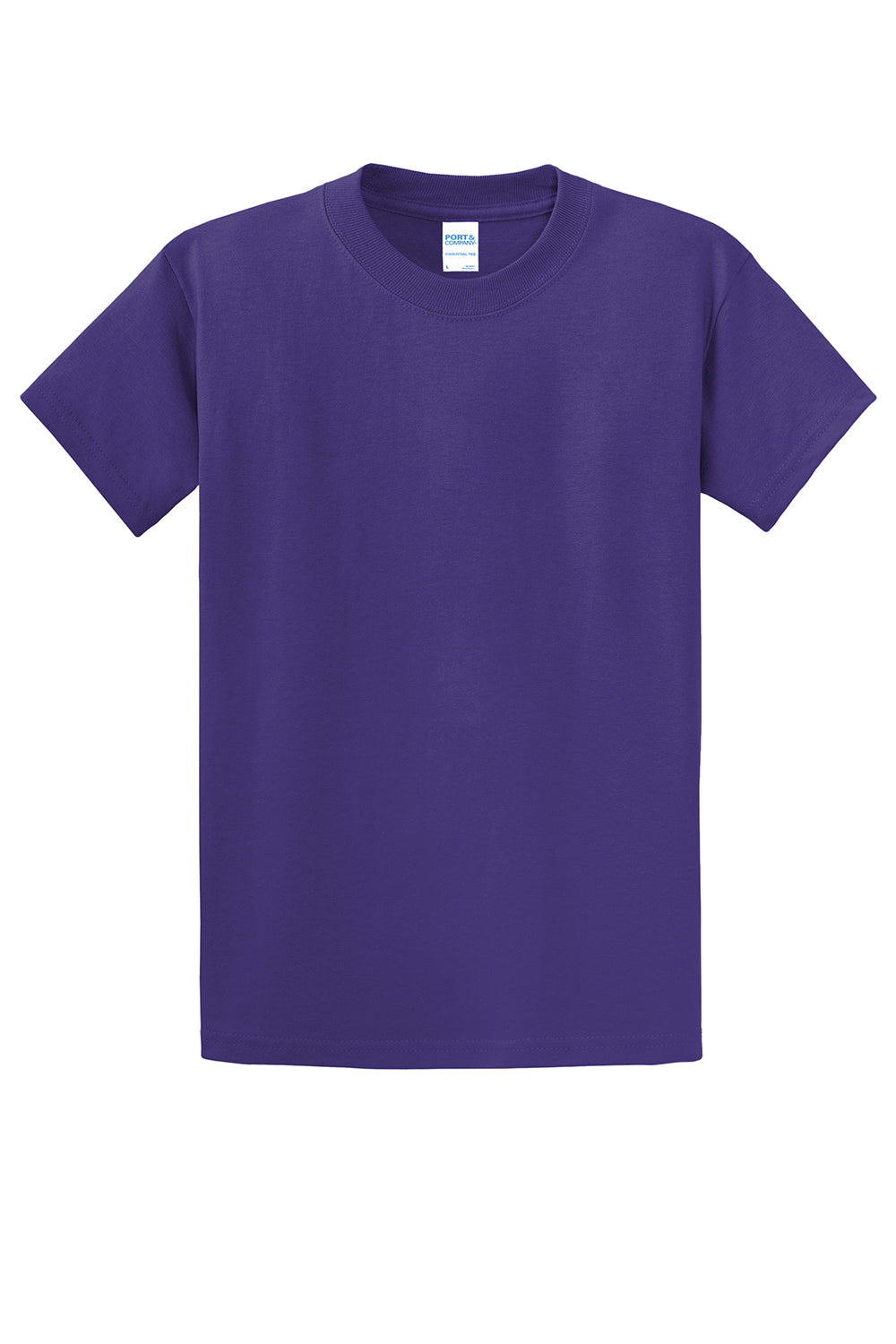 Port & Company PC61/PC61T Mens Essential Short Sleeve Crewneck T-Shirt Purple Flat Front