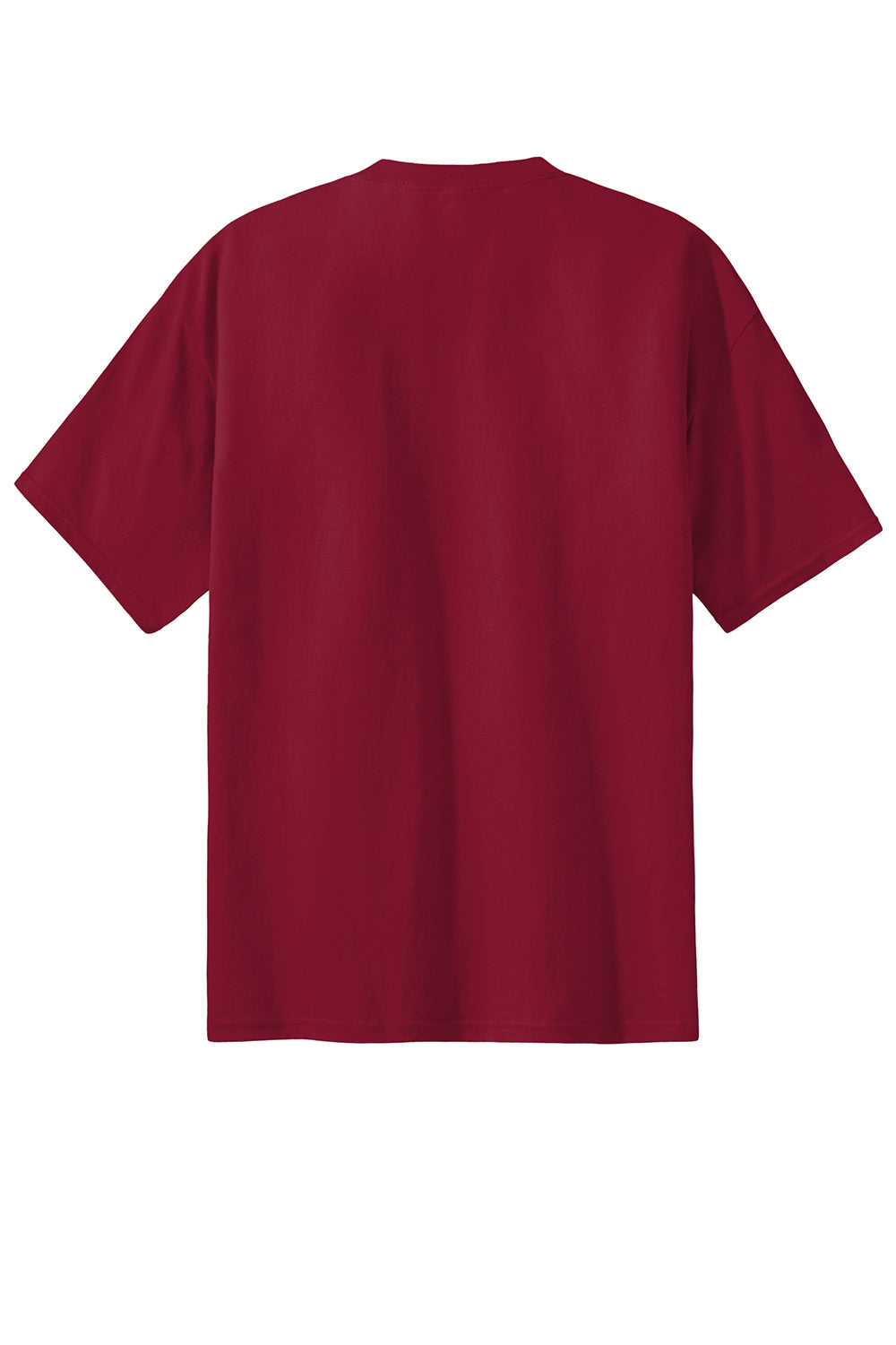 Port & Company PC61/PC61T Mens Essential Short Sleeve Crewneck T-Shirt Rich Red Flat Back