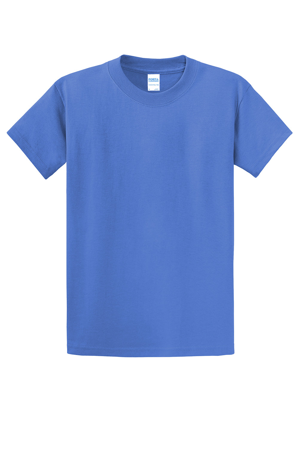 Port & Company PC61/PC61T Mens Essential Short Sleeve Crewneck T-Shirt Ultramarine Blue Flat Front