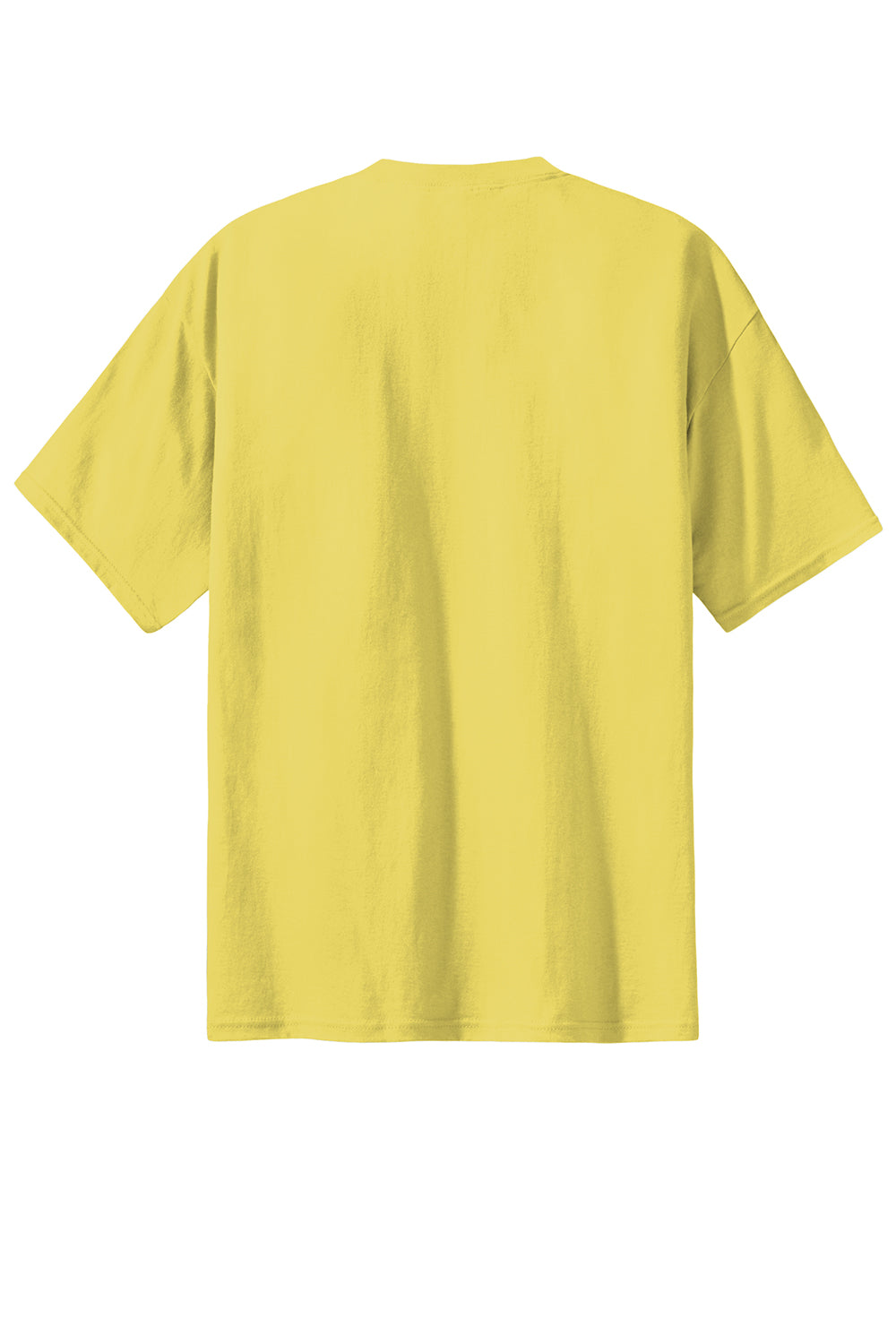 Port & Company PC61/PC61T Mens Essential Short Sleeve Crewneck T-Shirt Yellow Flat Back