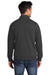 Port & Company PC78FZ Mens Core Fleece Full Zip Sweatshirt Heather Dark Grey Model Back