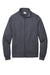 Port & Company PC78FZ Mens Core Fleece Full Zip Sweatshirt Heather Navy Blue Flat Front