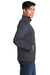 Port & Company PC78FZ Mens Core Fleece Full Zip Sweatshirt Heather Navy Blue Model Side