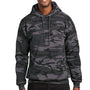 Port & Company Mens Core Pill Resistant Fleece Hooded Sweatshirt Hoodie - Heather Black Camo - NEW