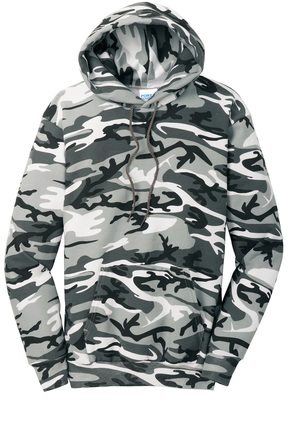 Port & Company PC78HC Mens Core Pill Resistant Fleece Hooded Sweatshirt Hoodie Winter Camo Flat Front