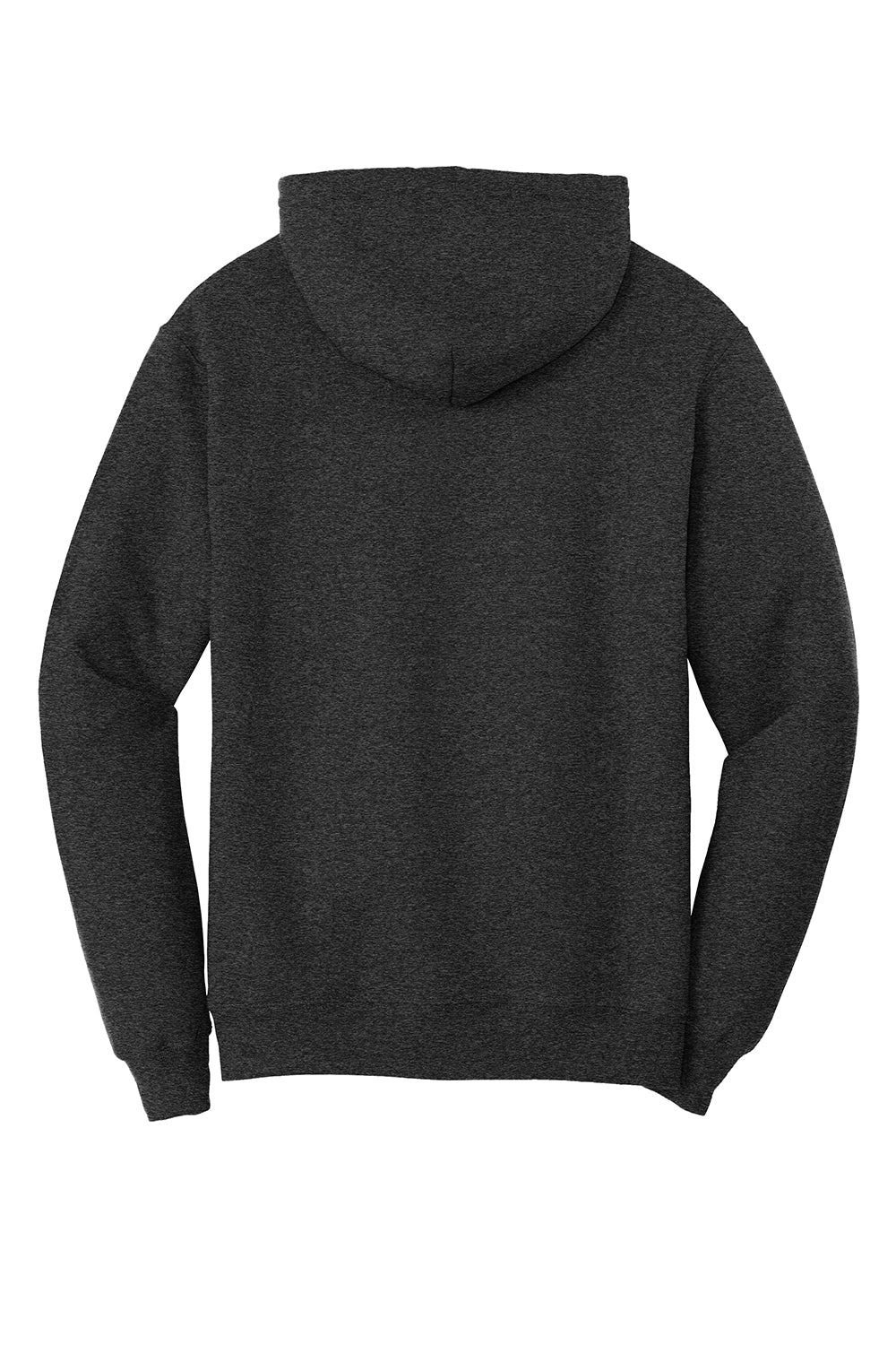 Port & Company PC78H/PC78HT Mens Core Pill Resistant Fleece Hooded Sweatshirt Hoodie Heather Black Flat Back