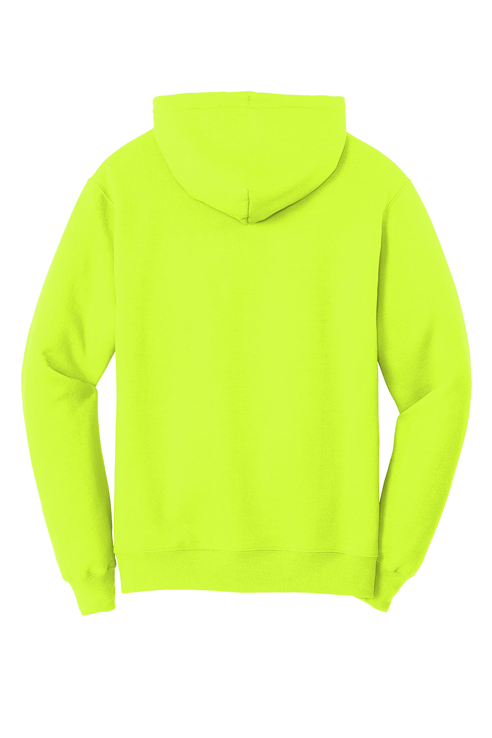 Port & Company PC78H/PC78HT Mens Core Pill Resistant Fleece Hooded Sweatshirt Hoodie Safety Green Flat Back