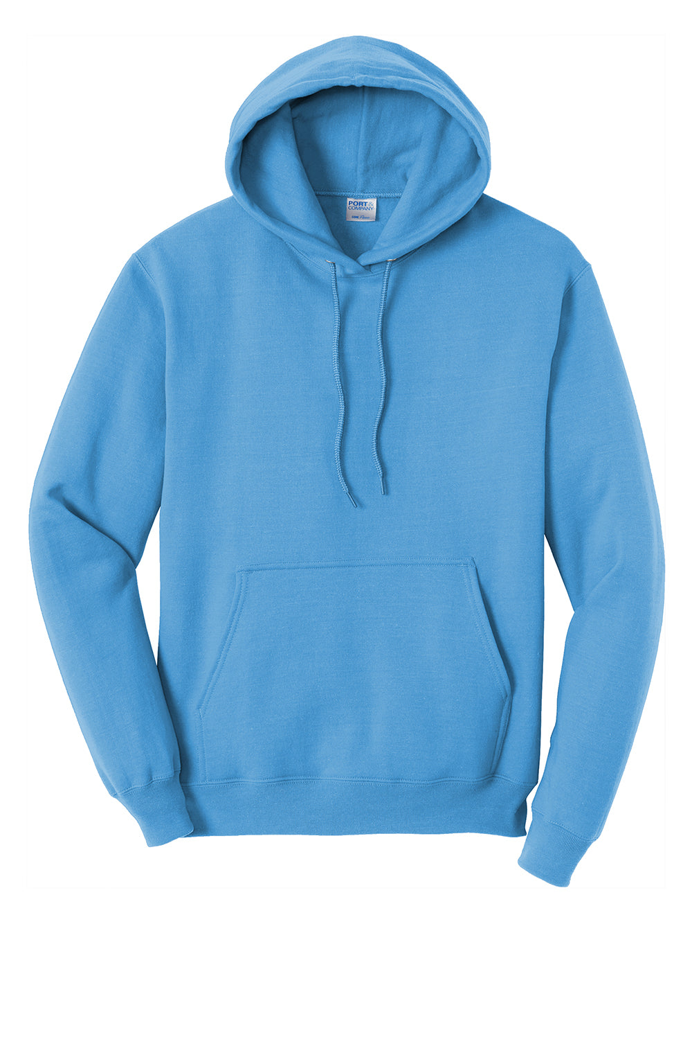 Port & Company PC78H/PC78HT Mens Core Pill Resistant Fleece Hooded Sweatshirt Hoodie Aquatic Blue Flat Front