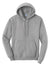 Port & Company PC78H/PC78HT Mens Core Pill Resistant Fleece Hooded Sweatshirt Hoodie Heather Grey Flat Front