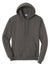 Port & Company PC78H/PC78HT Mens Core Pill Resistant Fleece Hooded Sweatshirt Hoodie Charcoal Grey Flat Front