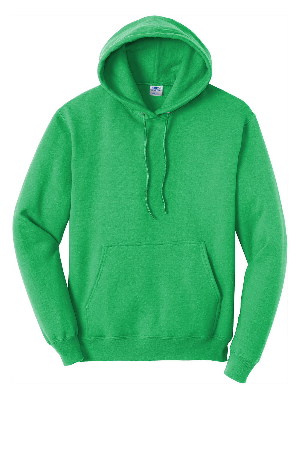 Port & Company PC78H/PC78HT Mens Core Pill Resistant Fleece Hooded Sweatshirt Hoodie Clover Green Flat Front