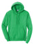 Port & Company PC78H/PC78HT Mens Core Pill Resistant Fleece Hooded Sweatshirt Hoodie Clover Green Flat Front