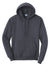 Port & Company PC78H/PC78HT Mens Core Pill Resistant Fleece Hooded Sweatshirt Hoodie Heather Navy Blue Flat Front