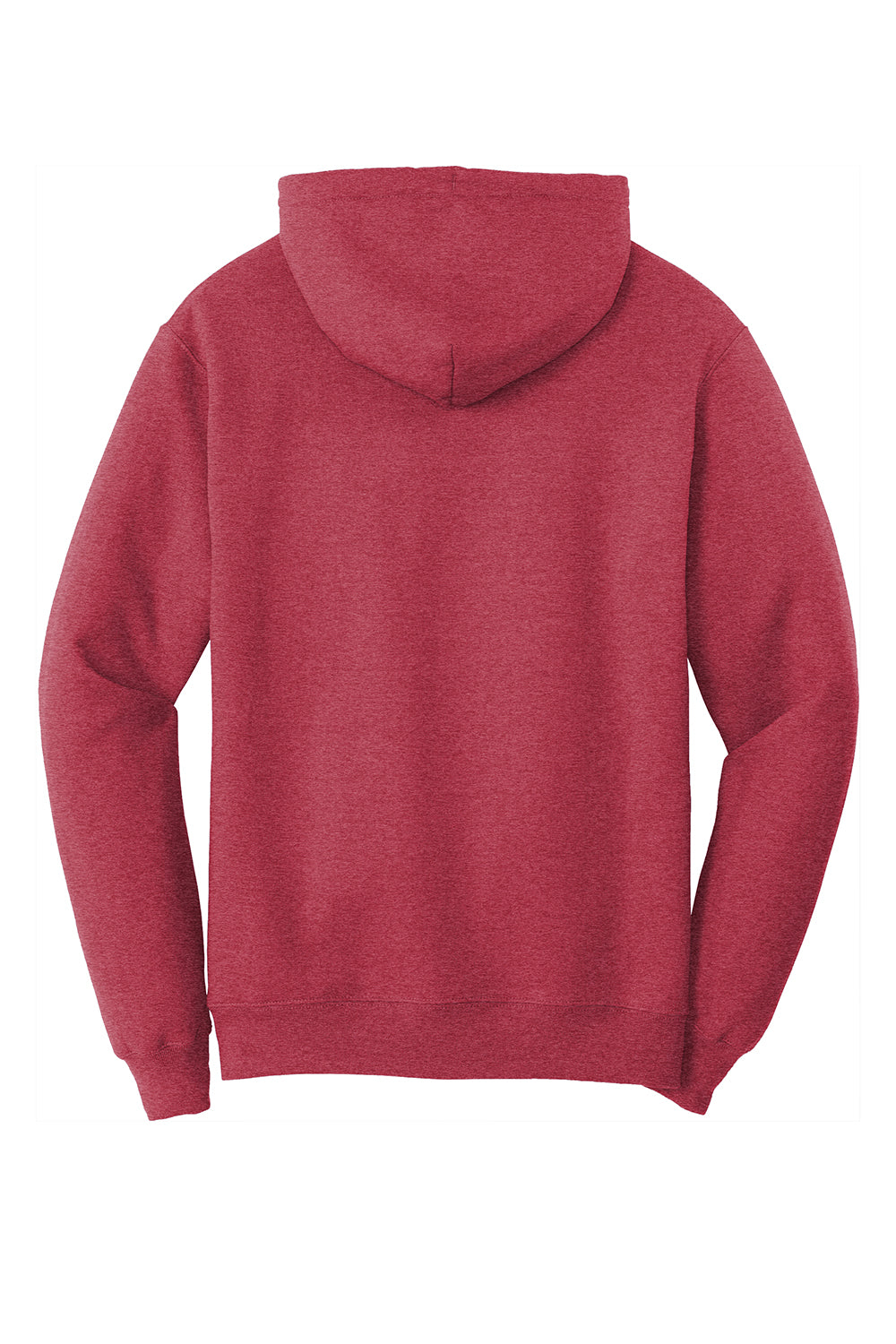 Port & Company PC78H/PC78HT Mens Core Pill Resistant Fleece Hooded Sweatshirt Hoodie Heather Red Flat Back