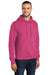 Port & Company PC78H/PC78HT Mens Core Pill Resistant Fleece Hooded Sweatshirt Hoodie Heather Sangria Pink Model 3q