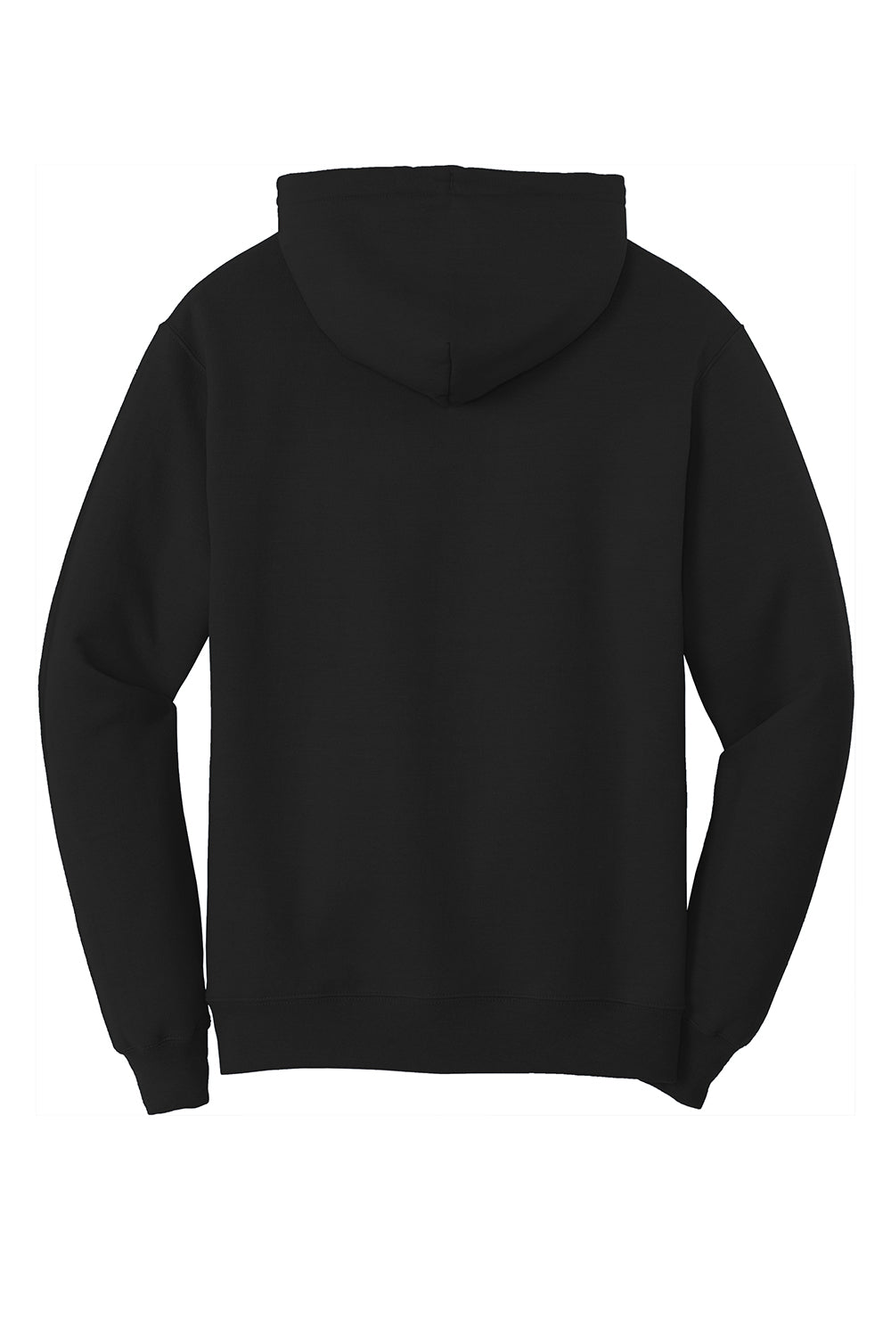 Port & Company PC78H/PC78HT Mens Core Pill Resistant Fleece Hooded Sweatshirt Hoodie Jet Black Flat Back