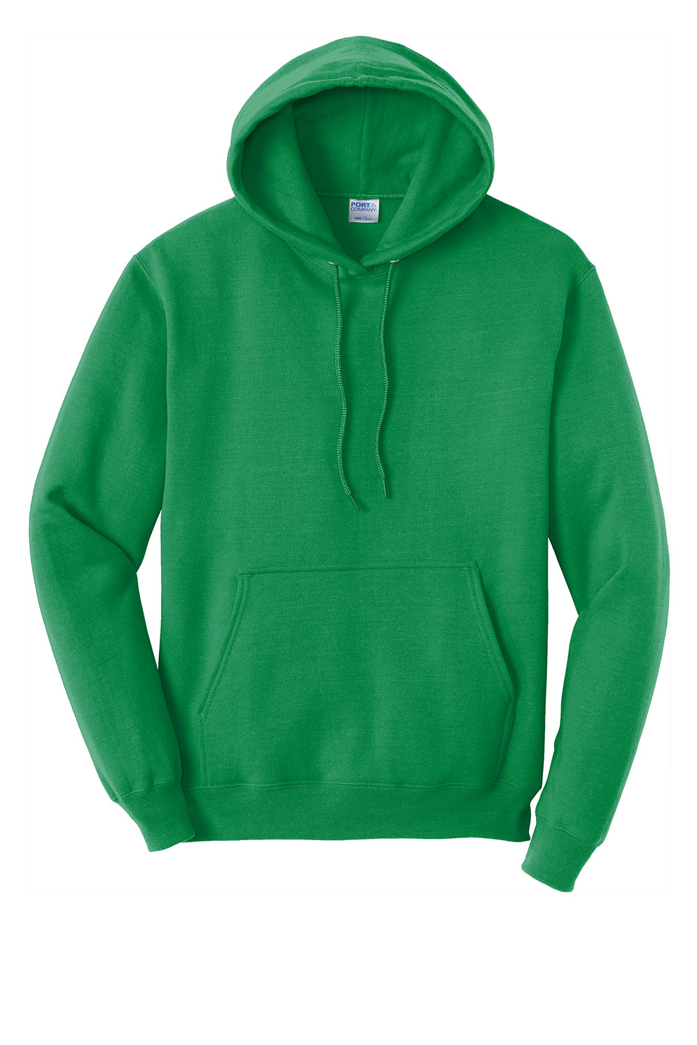 Port & Company PC78H/PC78HT Mens Core Pill Resistant Fleece Hooded Sweatshirt Hoodie Kelly Green Flat Front