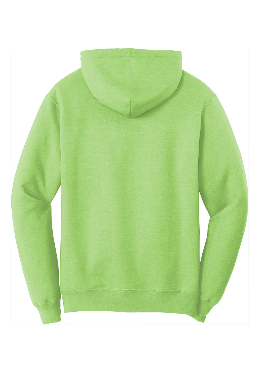 Port & Company PC78H/PC78HT Mens Core Pill Resistant Fleece Hooded Sweatshirt Hoodie Lime Green Flat Back