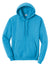 Port & Company PC78H/PC78HT Mens Core Pill Resistant Fleece Hooded Sweatshirt Hoodie Neon Blue Flat Front