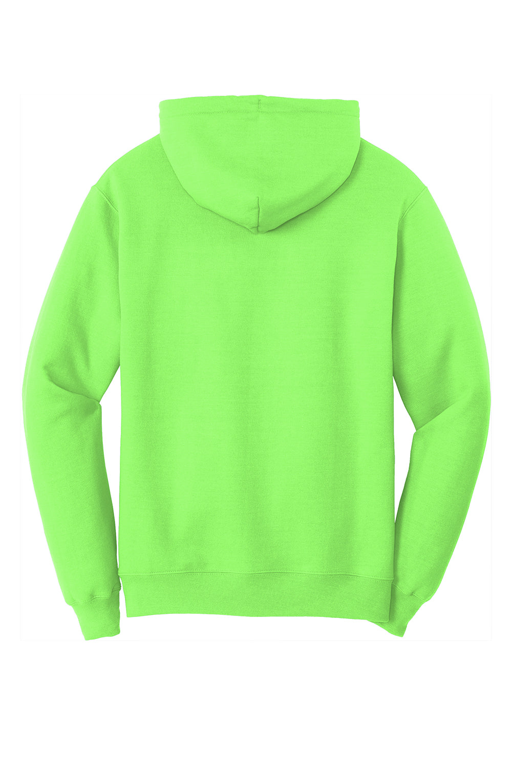 Port & Company PC78H/PC78HT Mens Core Pill Resistant Fleece Hooded Sweatshirt Hoodie Neon Green Flat Back