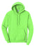 Port & Company PC78H/PC78HT Mens Core Pill Resistant Fleece Hooded Sweatshirt Hoodie Neon Green Flat Front