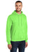 Port & Company PC78H/PC78HT Mens Core Pill Resistant Fleece Hooded Sweatshirt Hoodie Neon Green Model 3q