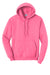 Port & Company PC78H/PC78HT Mens Core Pill Resistant Fleece Hooded Sweatshirt Hoodie Neon Pink Flat Front