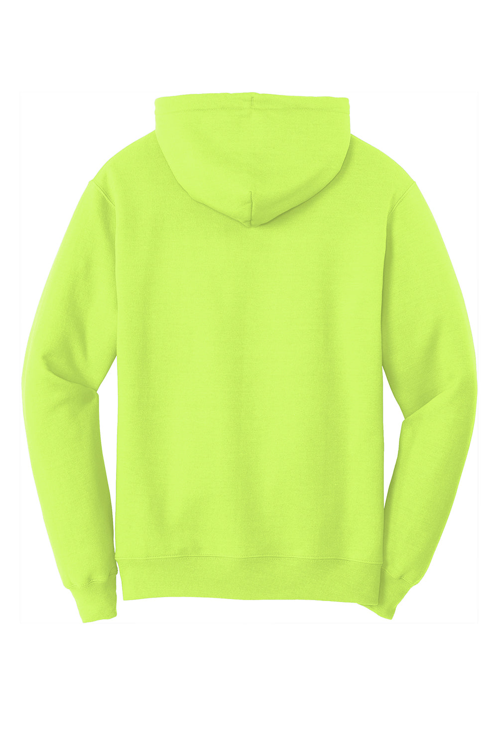 Port & Company PC78H/PC78HT Mens Core Pill Resistant Fleece Hooded Sweatshirt Hoodie Neon Yellow Flat Back