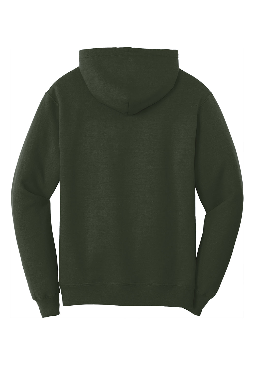 Port & Company PC78H/PC78HT Mens Core Pill Resistant Fleece Hooded Sweatshirt Hoodie Olive Green Flat Back