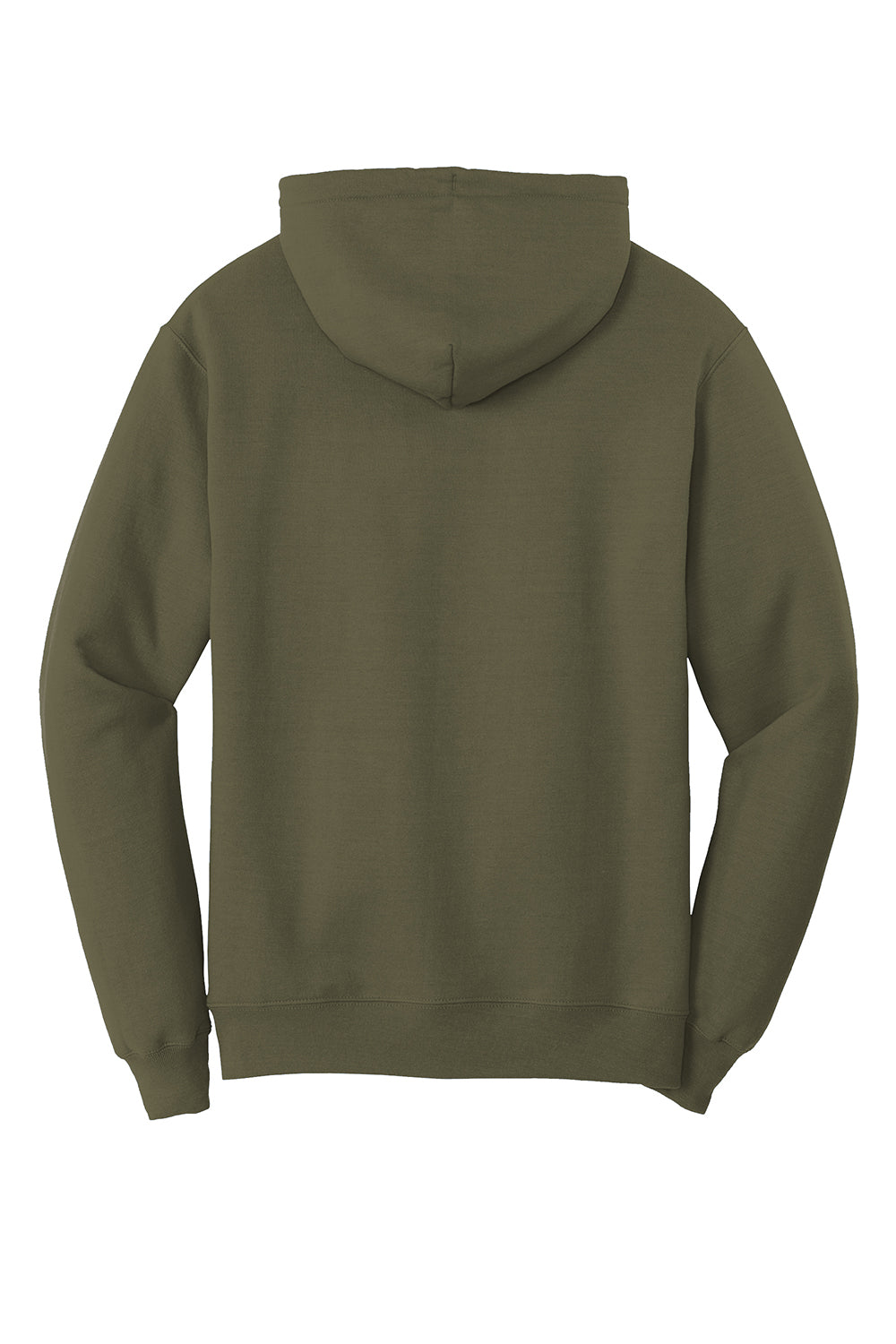 Port & Company PC78H/PC78HT Mens Core Pill Resistant Fleece Hooded Sweatshirt Hoodie Olive Drab Green Flat Back