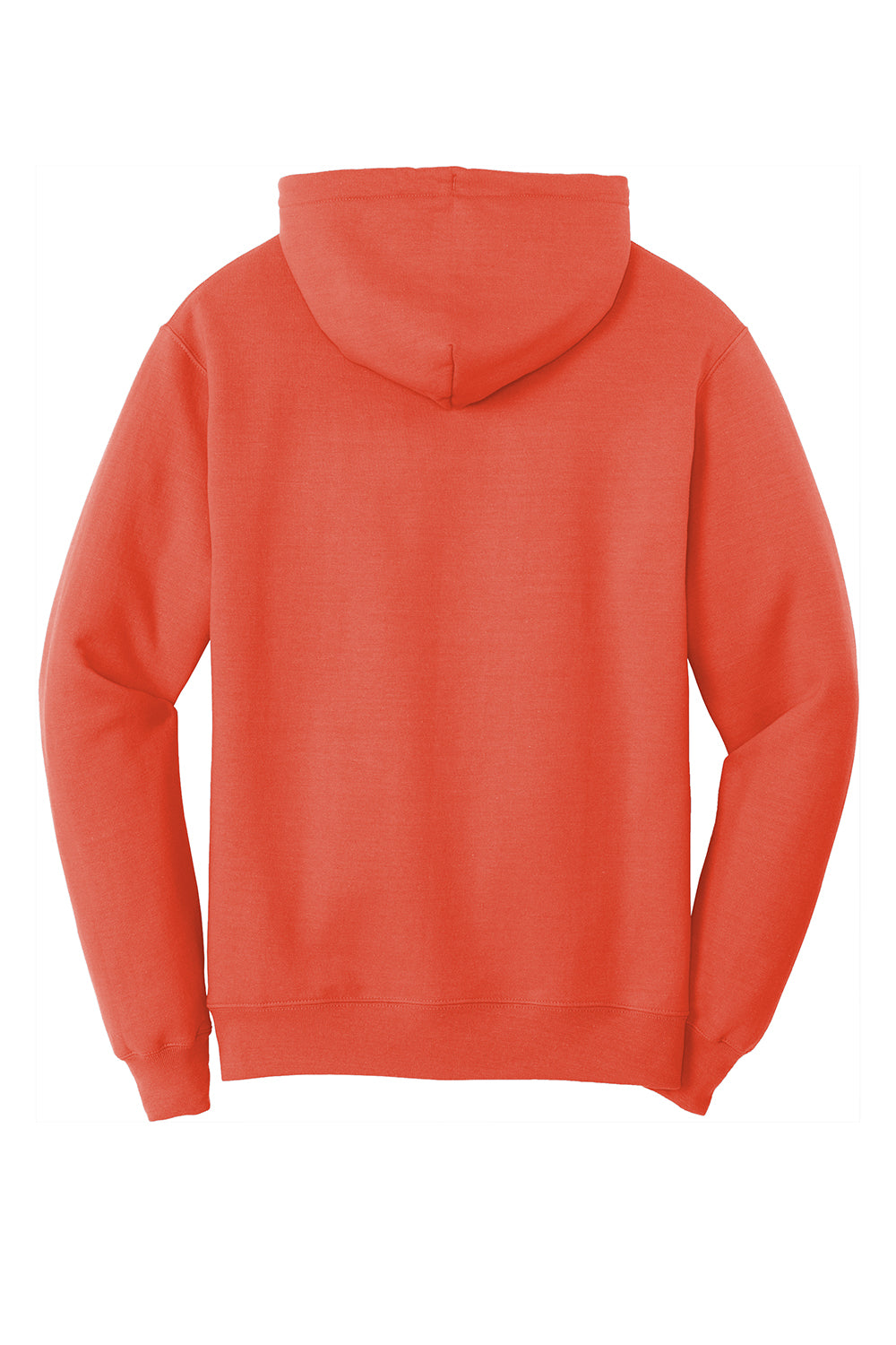 Port & Company PC78H/PC78HT Mens Core Pill Resistant Fleece Hooded Sweatshirt Hoodie Orange Flat Back