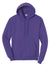 Port & Company PC78H/PC78HT Mens Core Pill Resistant Fleece Hooded Sweatshirt Hoodie Purple Flat Front