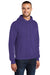 Port & Company PC78H/PC78HT Mens Core Pill Resistant Fleece Hooded Sweatshirt Hoodie Purple Model 3q